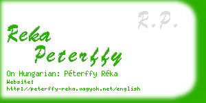 reka peterffy business card