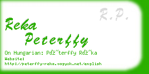 reka peterffy business card